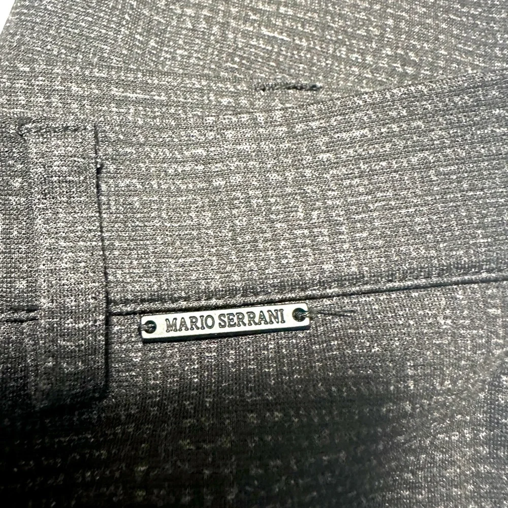 Mario Serrani Italy Womens Comfort Stretch Mini Check, Sz Small Pants‎